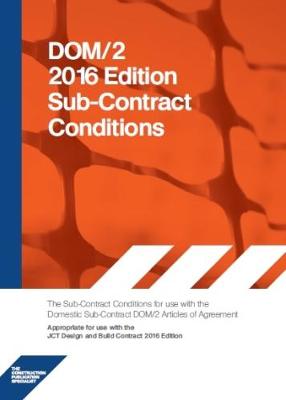 Book cover for DOM2C 2016 DOM2C Domestic Subcontract - Conditions