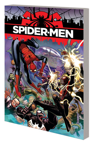 Book cover for Spider-men: Worlds Collide