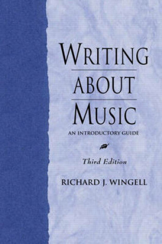 Cover of Writing About Music