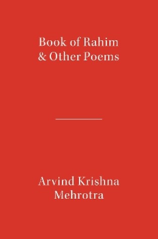 Cover of Book of Rahim and other Poems