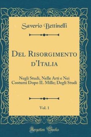 Cover of del Risorgimento d'Italia, Vol. 1