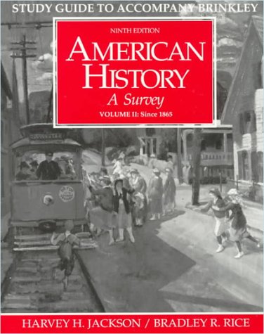 Book cover for American History, A Survey: Volume 2 -Study Guide