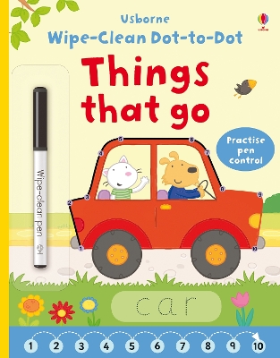 Book cover for Wipe-clean Dot-to-dot Things that Go