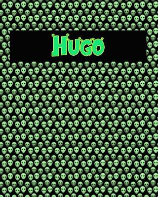 Book cover for 120 Page Handwriting Practice Book with Green Alien Cover Hugo