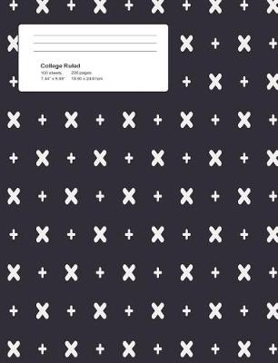 Book cover for Halloween Crosses Composition College Ruled (7.44 x 9.69) 200 pages V4