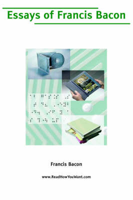 Book cover for Essays of Francis Bacon (Large Print)