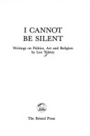 Cover of I Cannot be Silent