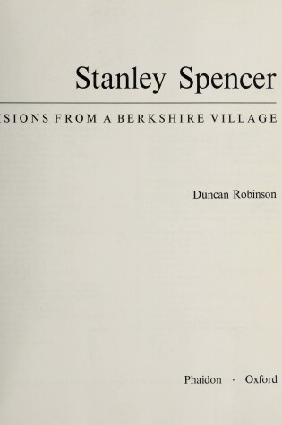 Cover of Stanley Spencer