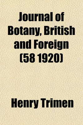 Book cover for Journal of Botany, British and Foreign (58 1920)