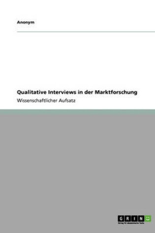 Cover of Qualitative Interviews in Der Marktforschung