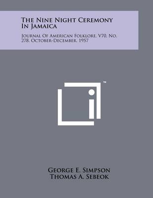 Book cover for The Nine Night Ceremony In Jamaica