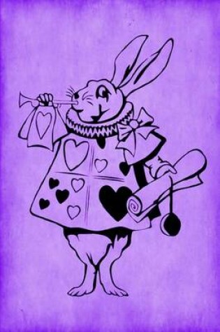 Cover of Alice in Wonderland Journal - White Rabbit With Trumpet (Purple)