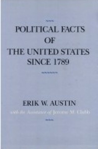 Cover of Political Facts of the United States Since 1789