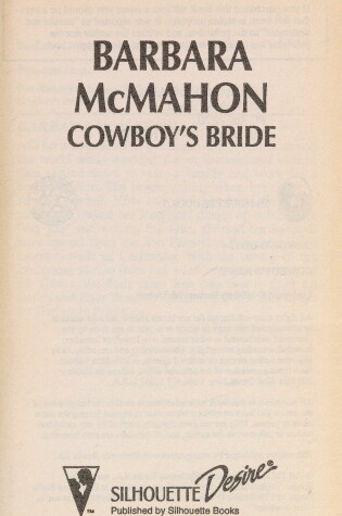 Cover of Cowboy's Bride