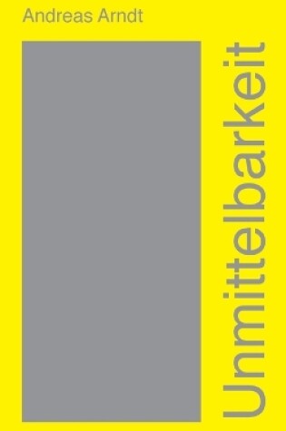 Cover of Unmittelbarkeit