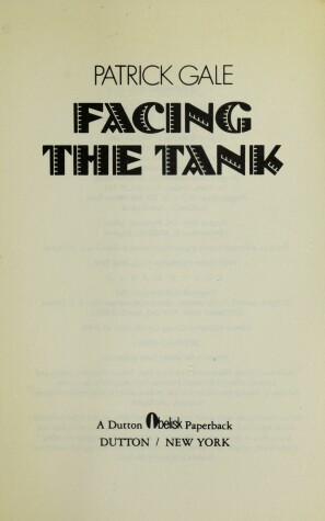 Book cover for Gale Patrick : Facing the Tank (Pbk)