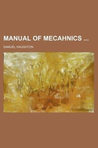 Cover of Manual of Mecahnics