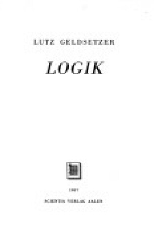 Cover of Logik