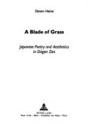 Cover of A Blade of Grass