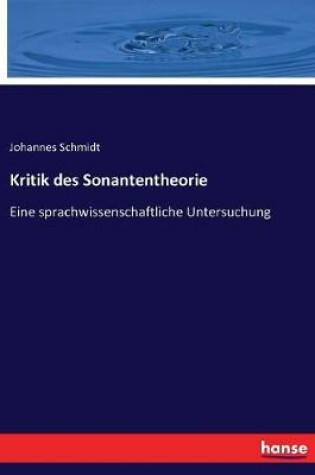 Cover of Kritik des Sonantentheorie