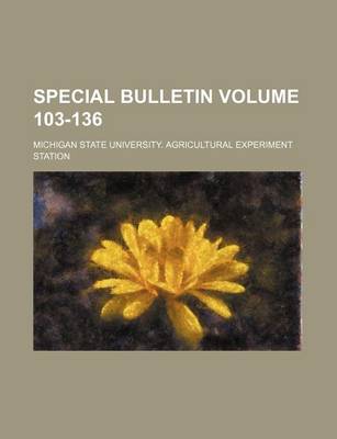 Book cover for Special Bulletin Volume 103-136