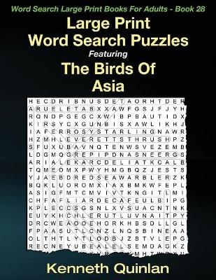 Book cover for Large Print Word Search Puzzles Featuring The Birds Of Asia