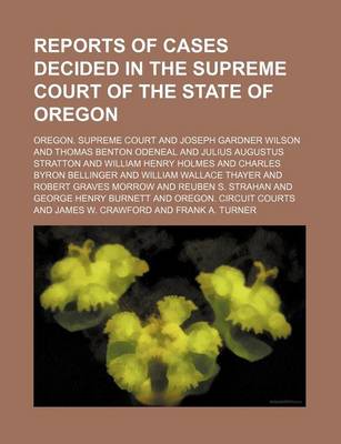 Book cover for Reports of Cases Decided in the Supreme Court of the State of Oregon (Volume 35)