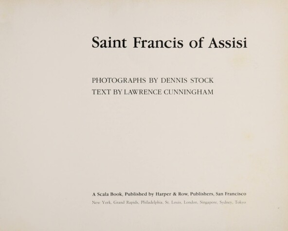 Book cover for Saint Francis of Assisi