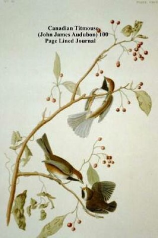 Cover of Canadian Titmouse (John James Audubon) 100 Page Lined Journal