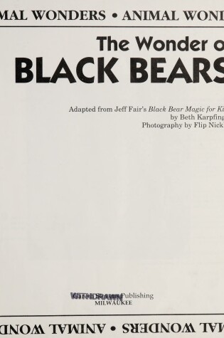 Cover of The Wonder of Black Bears