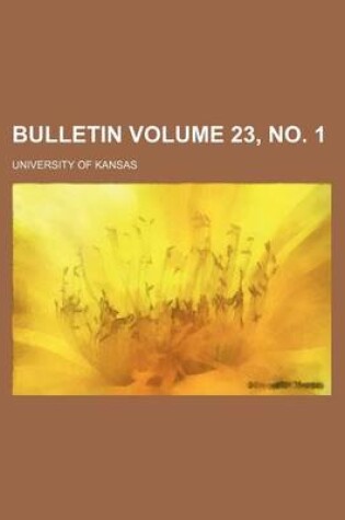 Cover of Bulletin Volume 23, No. 1