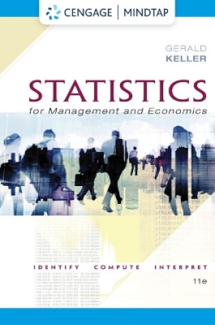 Cover of Mindtap for Keller's Statistics for Management and Economics, 1 Term Printed Access Card