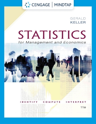 Book cover for Mindtap for Keller's Statistics for Management and Economics, 1 Term Printed Access Card