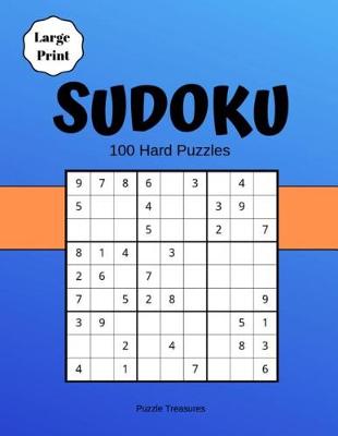 Book cover for Sudoku Large Print 100 Hard Puzzles