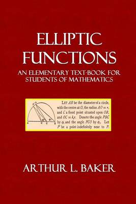 Book cover for Elliptic Functions