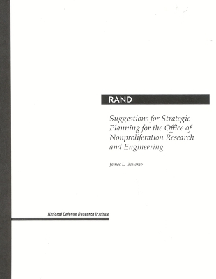 Book cover for Suggestions for Strategic Planning for the Office of Nonproliferation Research and Engineering