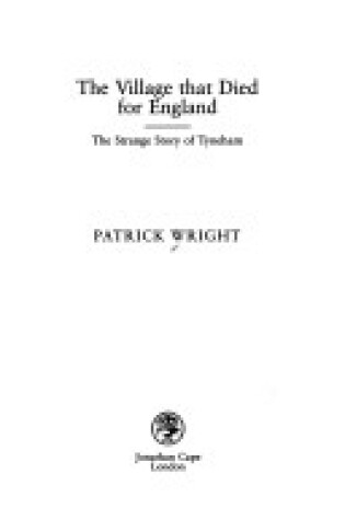 Cover of The Village That Died for England