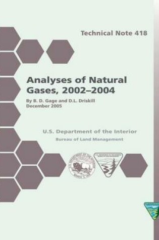 Cover of Analyses of Natural Gases, 2002-2004 Technical Note 418