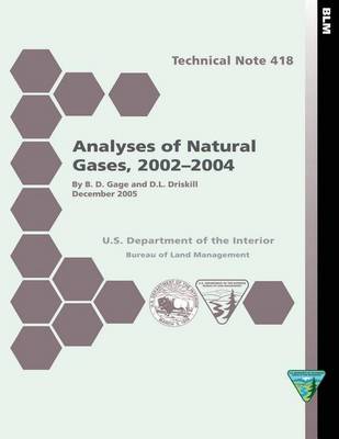 Book cover for Analyses of Natural Gases, 2002-2004 Technical Note 418