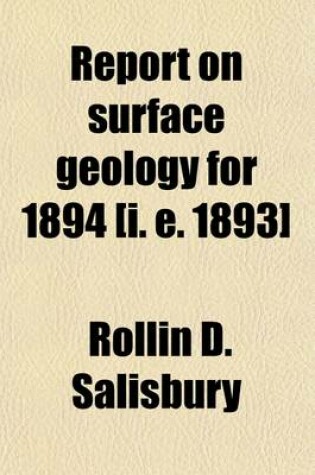 Cover of Report on Surface Geology for 1894 [I. E. 1893]