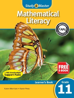 Cover of Study & Master Mathematical Literacy Learner's Book Grade 11 English