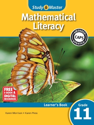 Cover of Study & Master Mathematical Literacy Learner's Book Grade 11 English