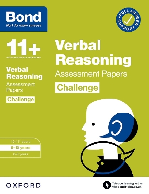 Book cover for Bond 11+ Verbal Reasoning Challenge Assessment Papers 9-10 years