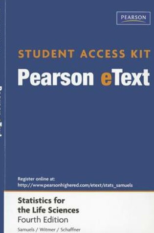 Cover of StatCrunch with Pearson eText -- Access Card -- for Statistics for the Life Sciences