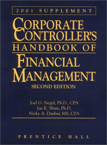 Book cover for Corporate Controllers Handbook, 2001 Supplement