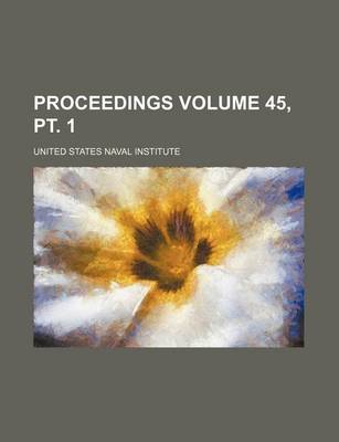 Book cover for Proceedings Volume 45, PT. 1