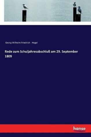 Cover of Rede zum Schuljahresabschluss am 29. September 1809