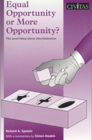 Cover of Equal Opportunity or More Opportunity?