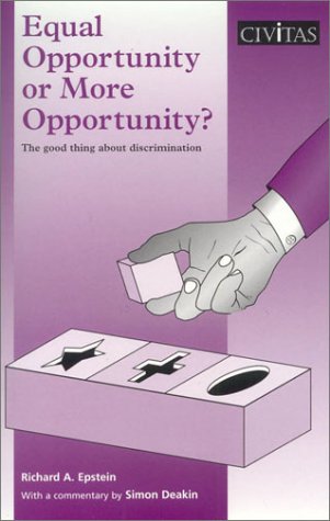 Book cover for Equal Opportunity or More Opportunity?