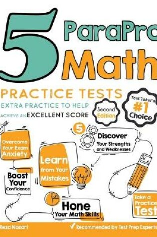 Cover of 5 ParaPro Math Practice Tests